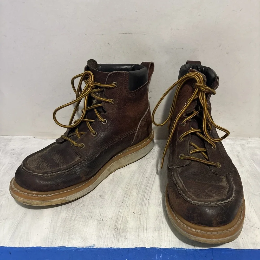 Red Wing Irish Setter Ashby Moc Toe Brown Soft Toe Work Boot Mens Sz 8.5